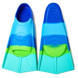 Azuunye Kids Swim Fins,Kids Flippers Youth Swimming Fins for Lap Swimming Training for Children Girls Boys Beginner Large