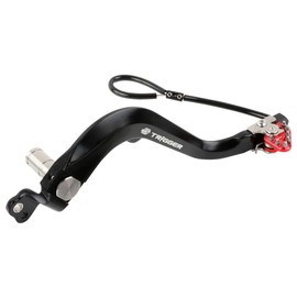 ZETA Racing F6893 CRF250L/M '12-20, CRF250RALLY '17-20 Trigger Brake Pedal, Red, Foldable Tip Position Adjustment, Forged Brake Saver Included