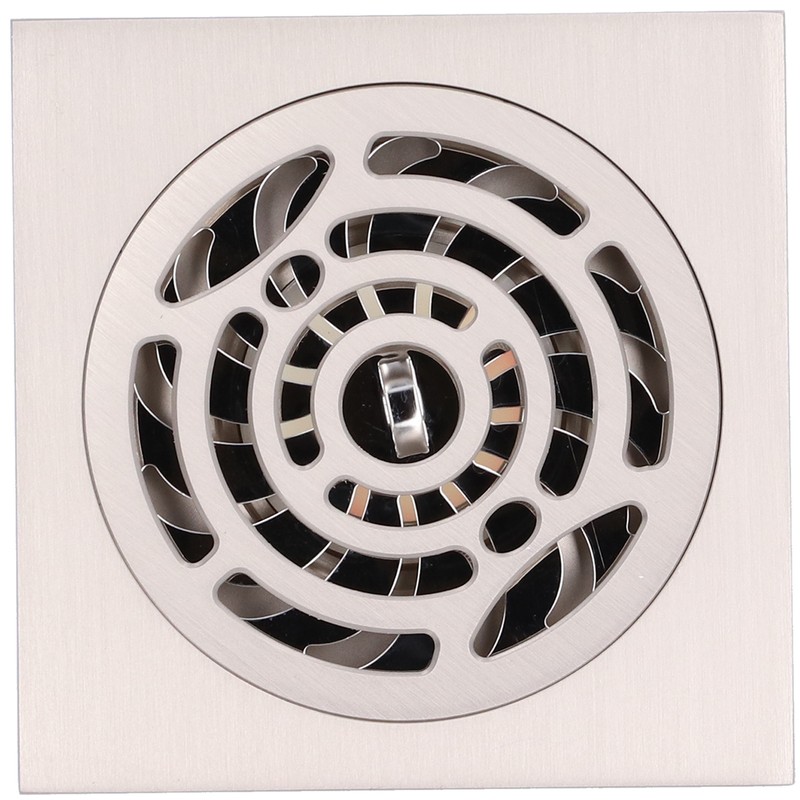 Brushed Shower Floor Drain Copper Floor Strainer for Kitchen Bathroom