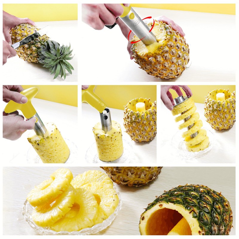 Pineapple Corer, [Upgraded, Reinforced, Thicker Blade] Newness Premium Pineapple Corer