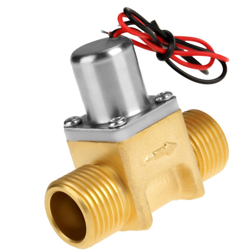 DC 4.5V 1/2" Water Flow Pulse Electromagnetic Valve Brass Solenoid