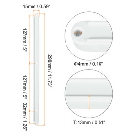 QUARKZMAN Drawer Runners, Pack of 12 300 mm - Plastic Drawer Runners, Side Mounted Grooved Guide Rails for Drawers of Cupboards Bedside Cabinets Wardrobes (White)