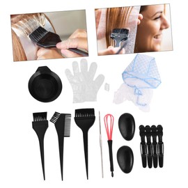Baluue 15-Piece Hair Dyeing Tool Set Mixing Bowl Brush Comb and Accessories for Professional and Home Use Essential Hair Coloring Kit