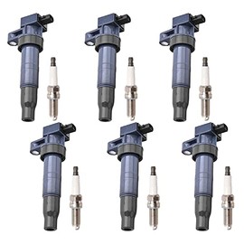 ENA Set of 6 Ignition Coil Pack and Set of 6 Spark Plug Compatible with Hyundai Kia Azera Genesis Santa Fe XL Cadenza K900 Sorento Replacement for UF546 C-781 C1544 93175