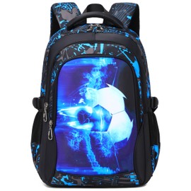MSKYWU Boys Backpack Elementary School Bookbag Waterproof Durable Sturdy Kids Schoolbag Casual Travel Daypack(Blue)