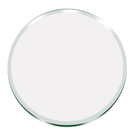SZG Glass | 16" Inch Round Glass Table Top 1/4" Thick Tempered Beveled Edge (16 in)