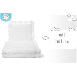 Balbina Muslin - Children's Bed Linen 100 x 135 cm + 40 x 60 cm, 2-Piece Set Baby Blanket and Pillow, 100% Cotton Muslin, Sleeping Blanket with Thick Anti-Allergic Filling for Winter, Breathable -