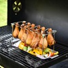 Chicken Leg Rack for Grill with Drip Tray - Easy