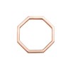 Elli Ring Damen Pinky Achteck Form Geo Look in 925