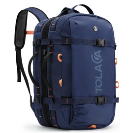 Tolaccea Travel Laptop Backpack, Large Carry on Backpack Flight Approved Convertible Duffle Luggage Bag Daypack Work Business Rucksack Fits 16" Laptop for Men Women 3 Carrying Ways, 40L-55L Expandable