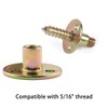 DGHAOP 4pcs Furniture Mounting Plate 5/16 Three-Hole Cylindrical Iron Plate