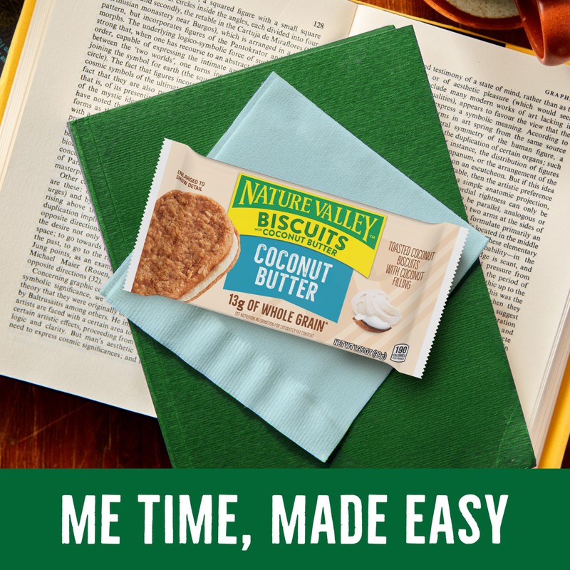 Nature Valley Biscuit Sandwiches, Coconut Butter, Snack Bars, 10 Bars,