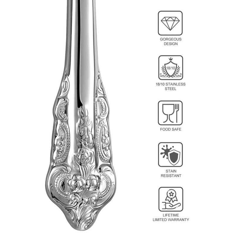 KEAWELL Gorgeous Dinner Knife, Set of 4, 18/10 Stainless Steel,