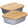 Rosenstein & Söhne Bowl: Set of 2 Stainless Steel Storage