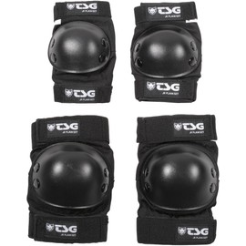 TSG Plain Knee / Elbow Protector Set Black