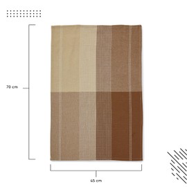 Encasa Cotton Kitchen Towel Set - Super Absorbent 70x45 cm Tea Towels & Dish Cloths for Washing Up, Drying Dishes, and Cleaning - Ultra Soft and Durable - Pack of 4 - Beige