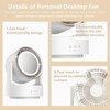 Desk Fan, Personal Desktop Fan with LED Makeup Mirror, Rechargeable