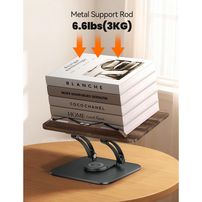 Tounee Book Stand for Reading, Adjustable Book Holder with 360°