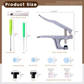 Wokape 384Pcs 24 Colors Snaps and Snap Pliers Set, T5 Plastic Buttons Plastic Snaps for Sewing and Crafting with Organizer Storage Containers