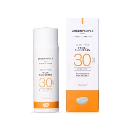 Green People Green People - Scent Free Facial Sun Cream SPF30 - Natural, Organic for Sensitive Skin & Prickly Heat - Vegan, Cruelty Free, 50ml