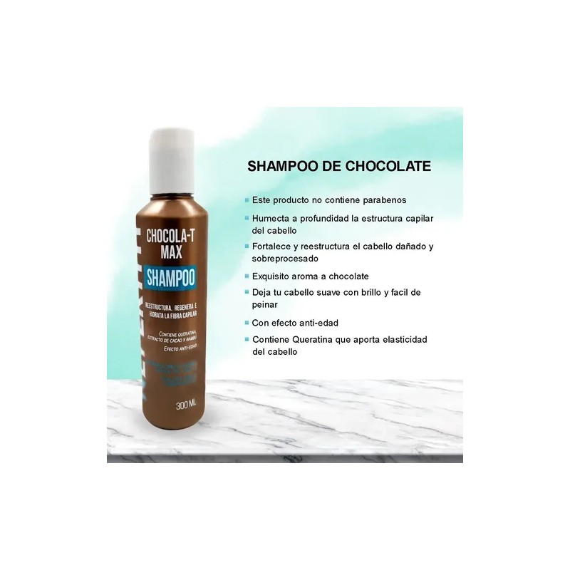 Shampoo Chocolat Max Nefertiti Regenera E Hidrata Tu Cabello