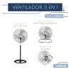 Linium Ventilador Aire 3en1 Industrial Metal Premium Paquete De 2
