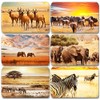 Australia Africa Mountains Landscapes 6 Rectangular Fridge Magnets 7 cm