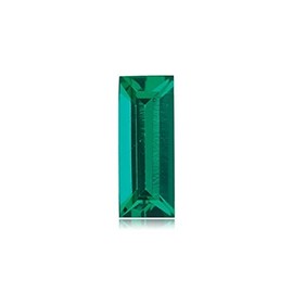 2.5x1.25 mm AAA Baguette Shape Lab Created Emerald (1 pc) Loose Gemstone