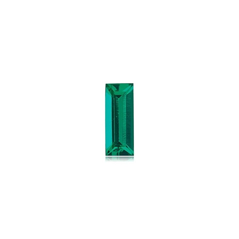 2.5x1.25 mm AAA Baguette Shape Lab Created Emerald (1 pc)