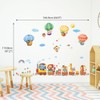 DECOWALL DA-1406 Train and Hot Air Balloons Cars Planes Animals