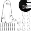2 Inch 8pcs Blinds Hold Down Brackets, Clear Plastic Door