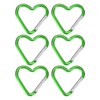TIXIPEM Heart Shaped Snap Clip [6 Pack] - Durable Keychain
