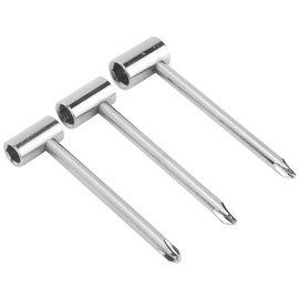 Guitar Truss Rod Wrench, 3PCS Iron Rod Hex Wrench 7MM / 8MM / 6.35MM Universal Guitar Neck Adjustment Tool for Folk/Electric Guitar Diy Parts Accessories (Silver 6.35MM+7MM+8MM