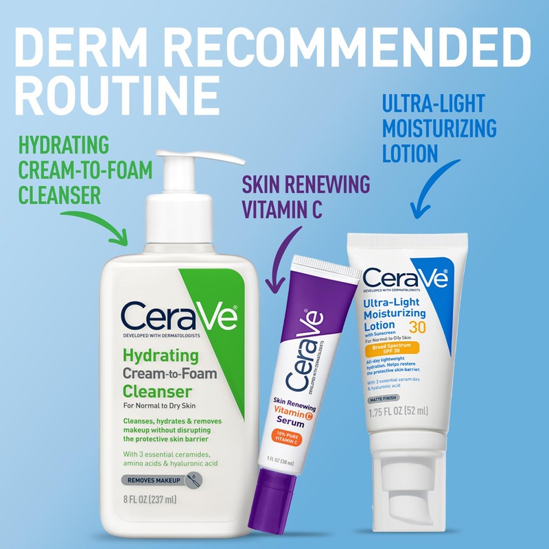 CeraVe Ultra-Light Moisturizing Lotion With SPF 30, Daily Face Moisturizer