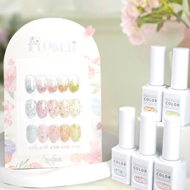 Thezel The Gel Flower Topping 5-piece Set Glitter Gel / 더젤 플라워토핑 5종 세트 글리터젤