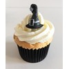 Holly Cupcakes 6 Sugar Witches Hats Handfinished with Edible Silver