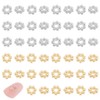 UNICRAFTALE 60Pcs 2 Colors 304 Stainless Steel Flower Spacer Beads