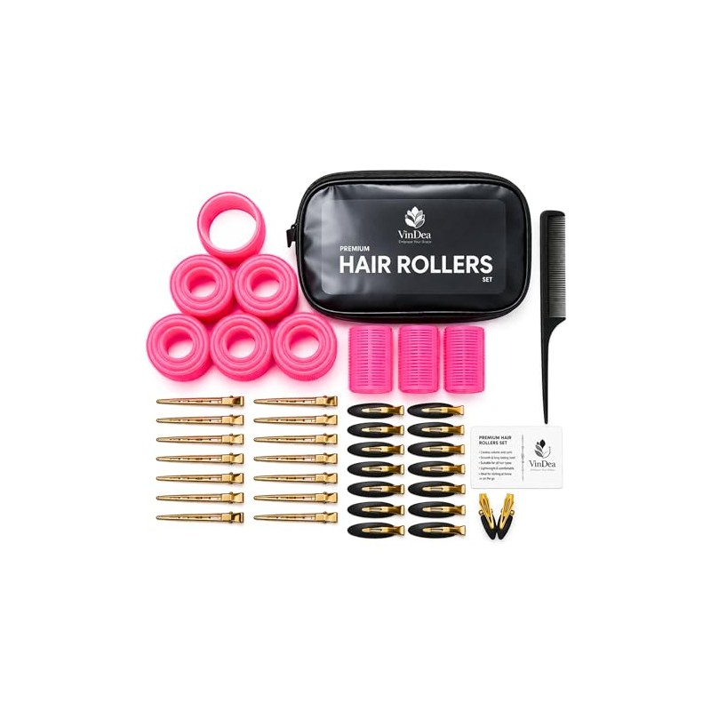 Hair Rollers with Clips 50PCS Set – Self Grip Curlers