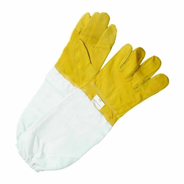 TopHomer Beekeeping Gloves Goatskin and Canvas with Ventilated Long Sleeves