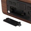 Wooden Digital Alarm Clock Yellow LED Display Adjustable Dimmer Weekday