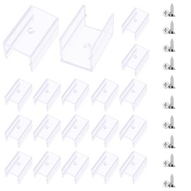 FOCMKEAS 20Pcs LED Strip Light Clips Neon lamp Mounting Fixing Bracket PC Waterproof Clamp Holder with Screws for 1011 LED Strip Lighting Cable Indoor and Outdoor