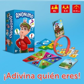 Trefl, Anonimo, Juego Social, Juego Familiar, Juego de Fiesta de Adivinar Quién Eres, Adivinar Palabras Clave, Tarjetas Pictóricas, Juego para