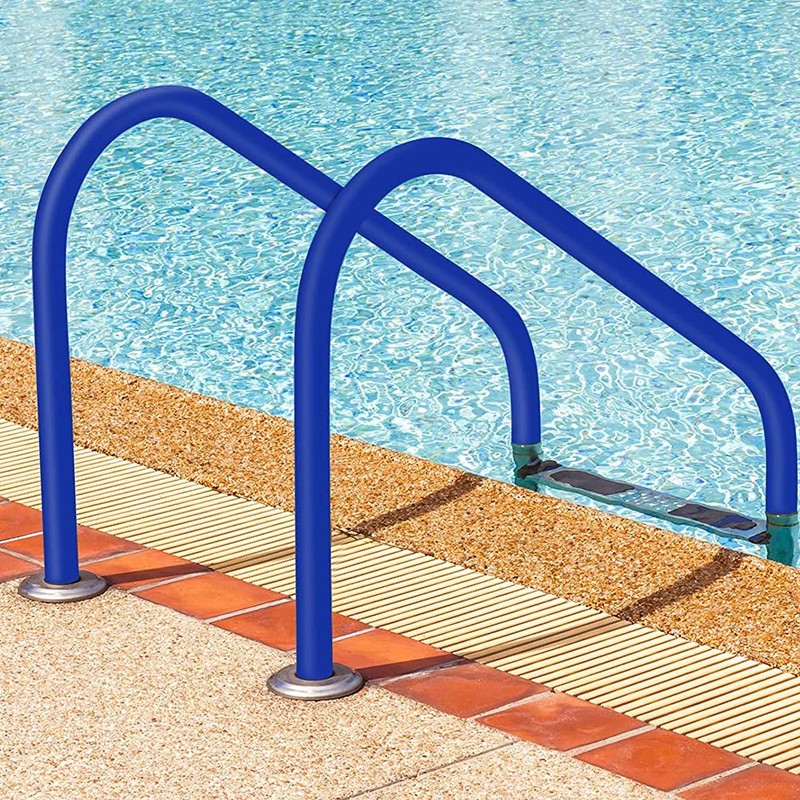Frantie Swimming Pool Hand Rail Cover, 10 Feet Blue Slip