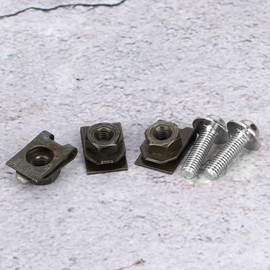 Yosoo Health Gear M5 Motorcycle Fairing Body Bolts & Clips, Spire Speed Fastener Clips Screw Spring Nuts, 10PCS, 5 * 16MM(Silver)