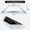 Charcoal Basket Set of 2 BBQ Charcoal Grill Basket Holders