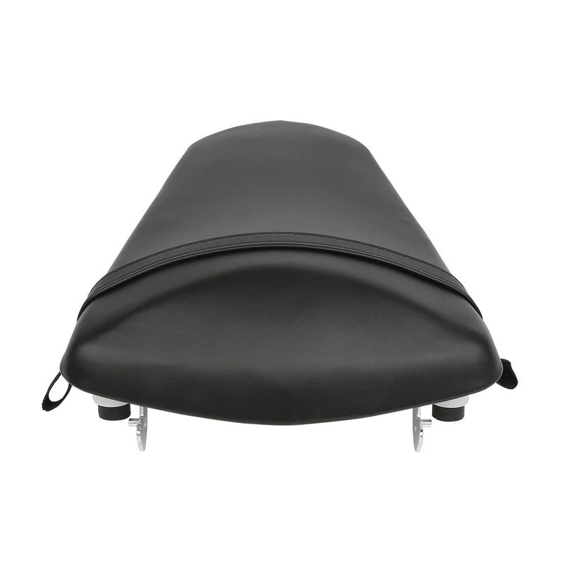 Moto Motorcycles Black Rear Pillion Passenger Seat Saddle Pad Cushion