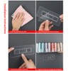 CARURLIFF 6 PCS Rectangular Shower Caddy Adhesive Replacement for Kitchen