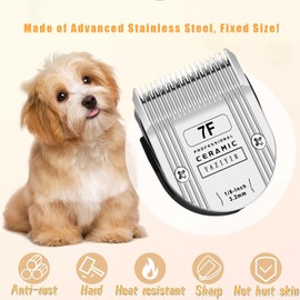 YAZIYIR 7F Dog Grooming Detachable Ceramic Blade,Compatible with WAHL 5 in 1 Blade for Wahl Arco, Bravura, Chromado, Creativa, Figura, and Motion Clippers. Cut Length 1/8-Inch 1.5mm