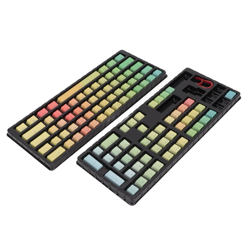 Keycaps PBT Translucent Sublimation Rainbow Gradient Mechanical 108 Keycaps for