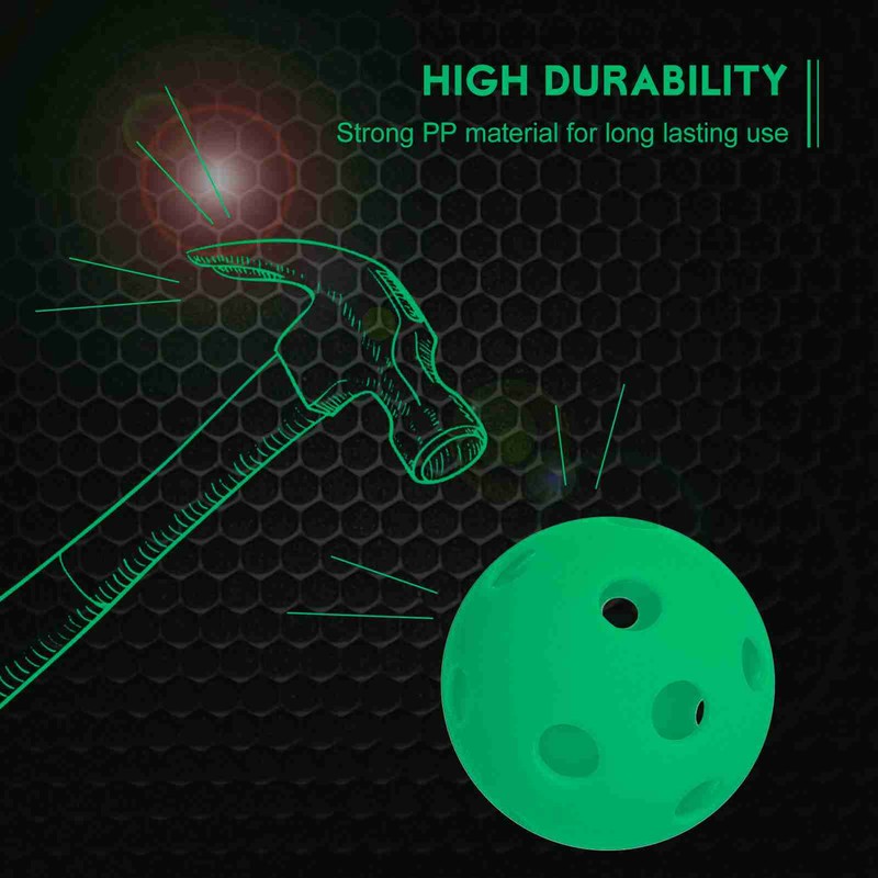 12 Packs 26 Holes Indoor Pickleball Balls for Indoor Court